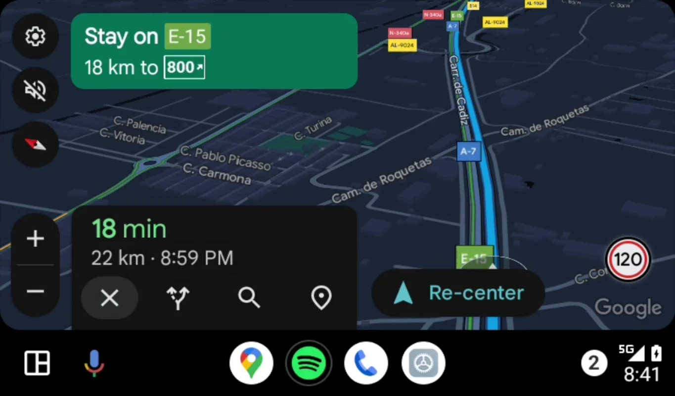 Android Auto — tangkapan layar 1